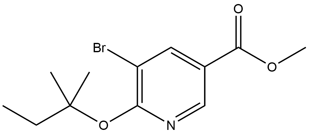 Methyl 5-bromo-6-(1,1-dimethylpropoxy)-3-pyridinecarboxylate Structure