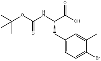L-Phenylalanine, 4-bromo-N-[(1,1-dimethylethoxy)carbonyl]-3-methyl- Structure