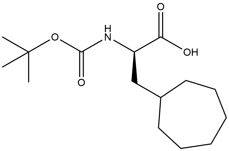 (αR)-α-[[(1,1-Dimethylethoxy)carbonyl]amino]cycloheptanepropanoic acid 구조식 이미지