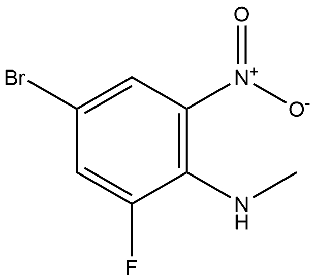 4-Bromo-2-fluoro-N-methyl-6-nitrobenzenamine Structure