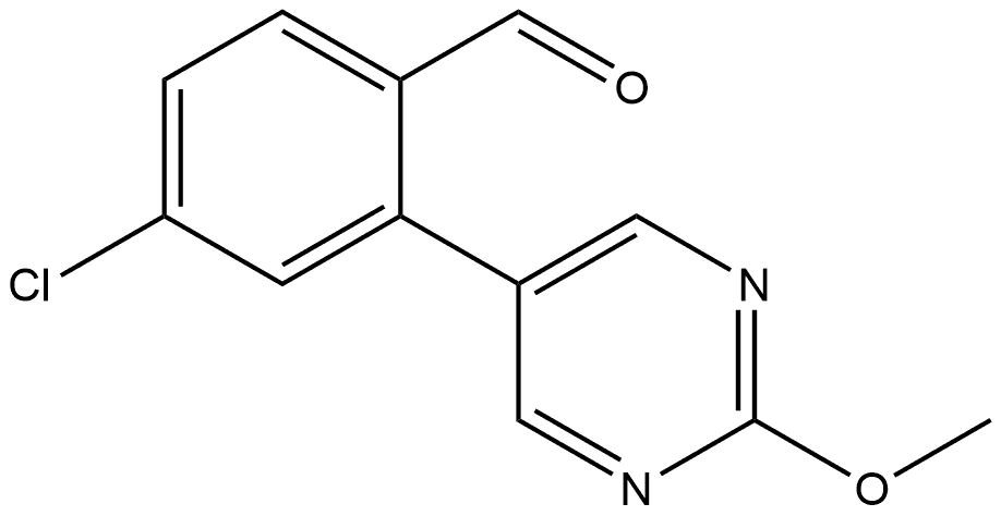 4-Chloro-2-(2-methoxy-5-pyrimidinyl)benzaldehyde Structure