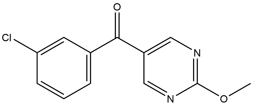 (3-Chlorophenyl)(2-methoxy-5-pyrimidinyl)methanone Structure