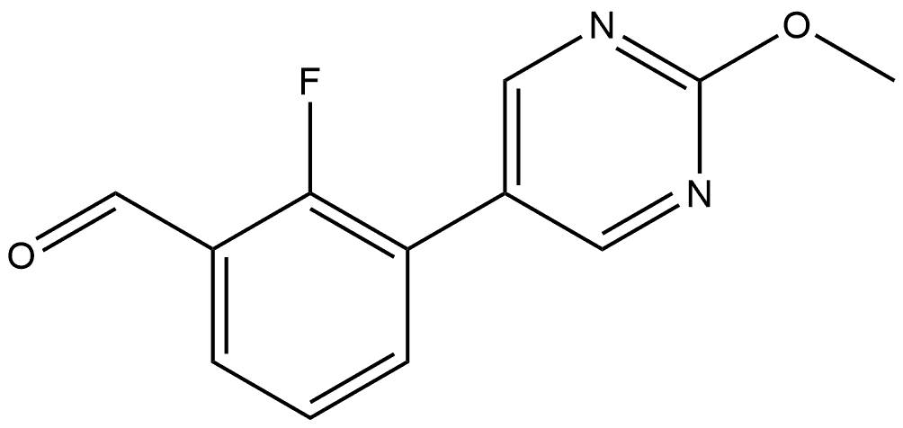 2-Fluoro-3-(2-methoxy-5-pyrimidinyl)benzaldehyde Structure