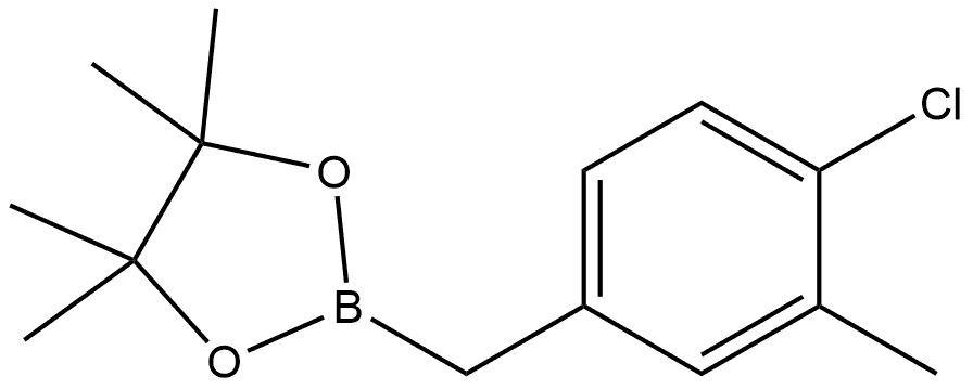 2-(4-chloro-3-methylbenzyl)-4,4,5,5-tetramethyl-1,3,2-dioxaborolane Structure