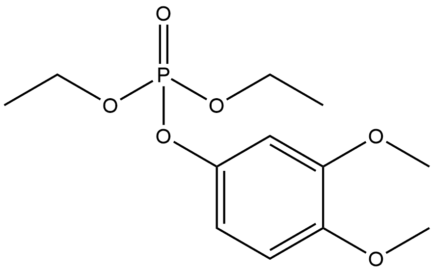 Phosphoric acid, 3,4-dimethoxyphenyl diethyl ester Structure