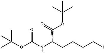 L-Norleucine, N-[(1,1-dimethylethoxy)carbonyl]-6-iodo-, 1,1-dimethylethyl ester Structure