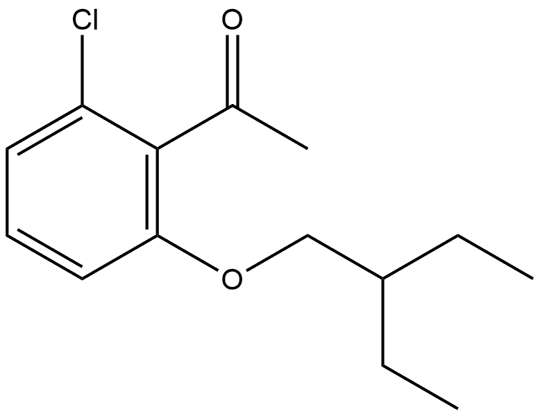 1-[2-Chloro-6-(2-ethylbutoxy)phenyl]ethanone Structure