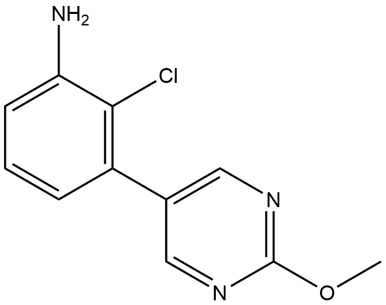 2-Chloro-3-(2-methoxy-5-pyrimidinyl)benzenamine Structure