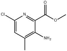 2-Pyridinecarboxylic acid, 3-amino-6-chloro-4-methyl-, methyl ester 구조식 이미지