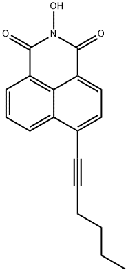 1H-Benz[de]isoquinoline-1,3(2H)-dione, 6-(1-hexyn-1-yl)-2-hydroxy- Structure