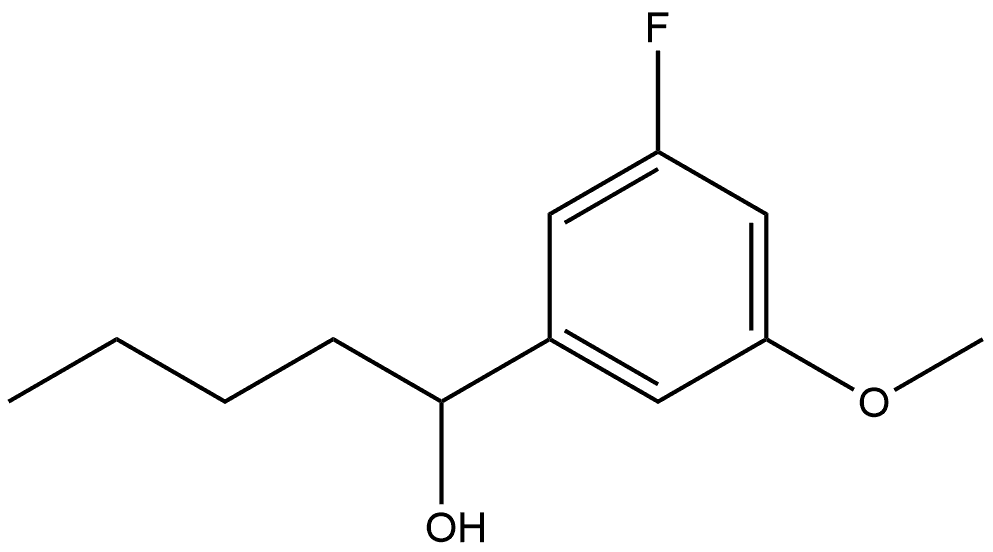 α-Butyl-3-fluoro-5-methoxybenzenemethanol Structure