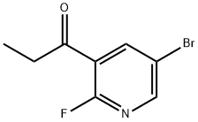1-Propanone, 1-(5-bromo-2-fluoro-3-pyridinyl)- Structure