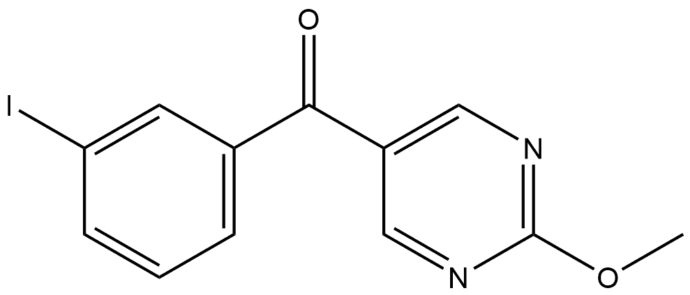 (3-Iodophenyl)(2-methoxy-5-pyrimidinyl)methanone Structure