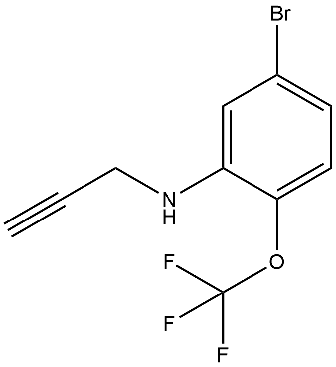 5-Bromo-N-2-propyn-1-yl-2-(trifluoromethoxy)benzenamine Structure