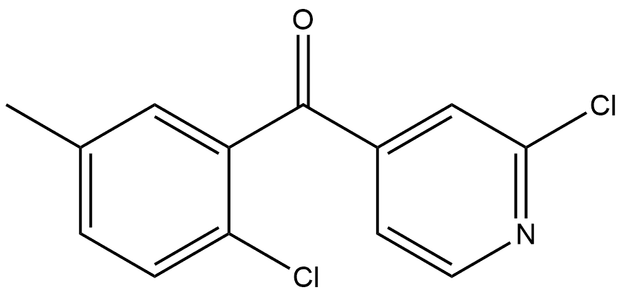 (2-Chloro-5-methylphenyl)(2-chloro-4-pyridinyl)methanone Structure