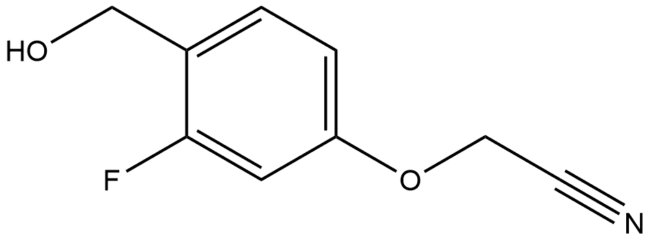 2-[3-Fluoro-4-(hydroxymethyl)phenoxy]acetonitrile Structure