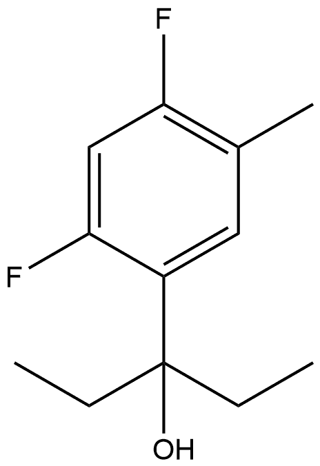 α,α-Diethyl-2,4-difluoro-5-methylbenzenemethanol Structure