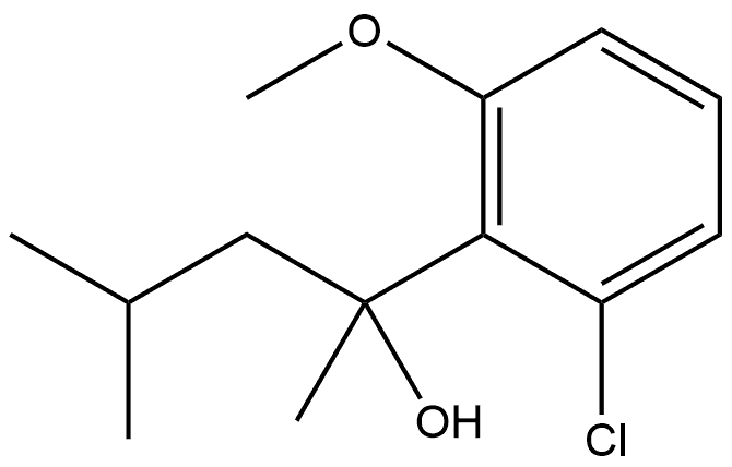 2-Chloro-6-methoxy-α-methyl-α-(2-methylpropyl)benzenemethanol Structure