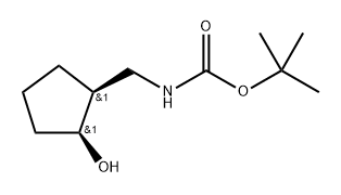 Cis-tert-Butyl ((2-hydroxycyclopentyl)methyl)carbamate 구조식 이미지