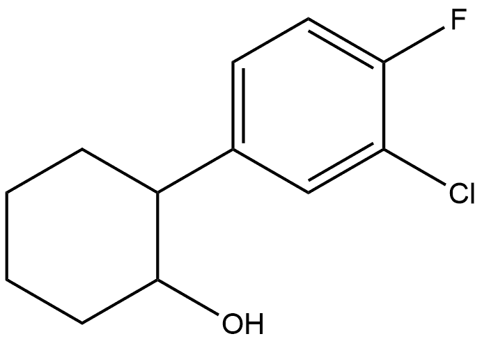 2-(3-Chloro-4-fluorophenyl)cyclohexanol Structure