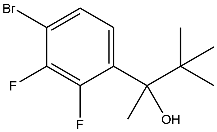 4-Bromo-α-(1,1-dimethylethyl)-2,3-difluoro-α-methylbenzenemethanol Structure