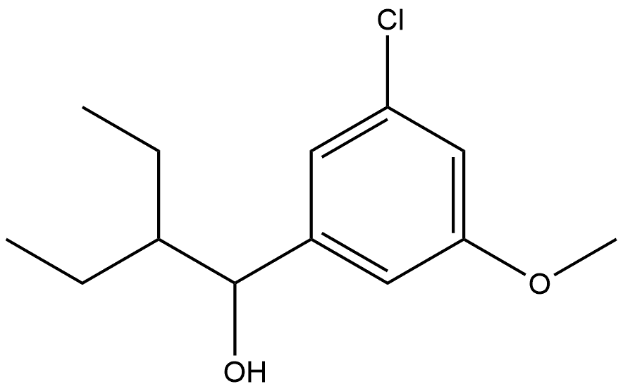 3-Chloro-α-(1-ethylpropyl)-5-methoxybenzenemethanol Structure