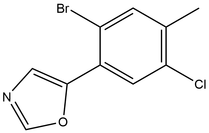 5-(2-Bromo-5-chloro-4-methylphenyl)oxazole Structure