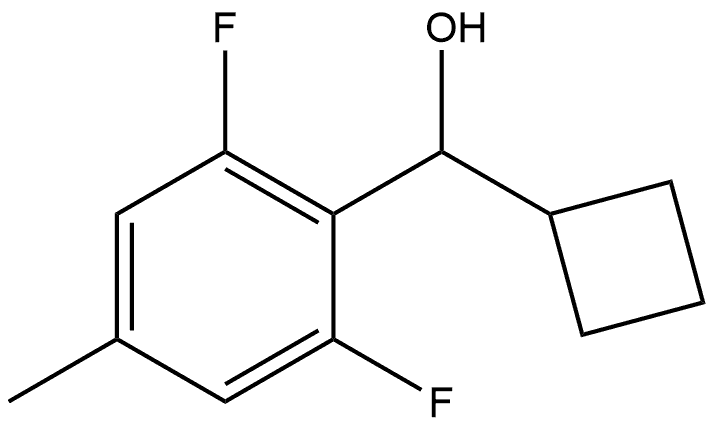 α-Cyclobutyl-2,6-difluoro-4-methylbenzenemethanol Structure