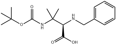 (R)-2-(Benzylamino)-3-((tert-butoxycarbonyl)amino)-3-methylbutanoic acid Structure