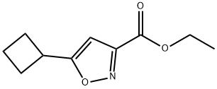 3-Isoxazolecarboxylic acid, 5-cyclobutyl-, ethyl ester Structure