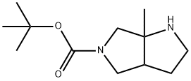 Pyrrolo[3,4-b]pyrrole-5(1H)-carboxylic acid, hexahydro-6a-methyl-, 1,1-dimethylethyl ester Structure