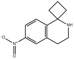 Spiro[cyclobutane-1,1'(2'H)-isoquinoline], 3',4'-dihydro-6'-nitro- 구조식 이미지