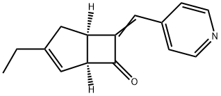 Bicyclo[3.2.0]hept-3-en-6-one, 3-ethyl-7-(4-pyridinylmethylene)-, (1R,5S)- 구조식 이미지