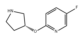 Pyridine, 5-fluoro-2-[(3R)-3-pyrrolidinyloxy]- Structure