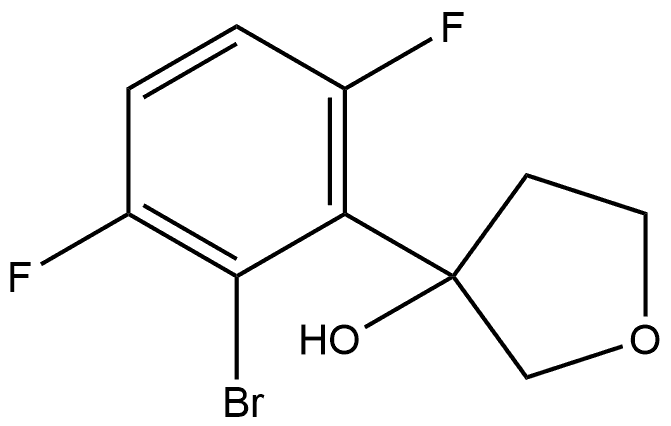 3-(2-Bromo-3,6-difluorophenyl)tetrahydro-3-furanol Structure