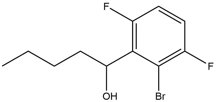 2-Bromo-α-butyl-3,6-difluorobenzenemethanol Structure