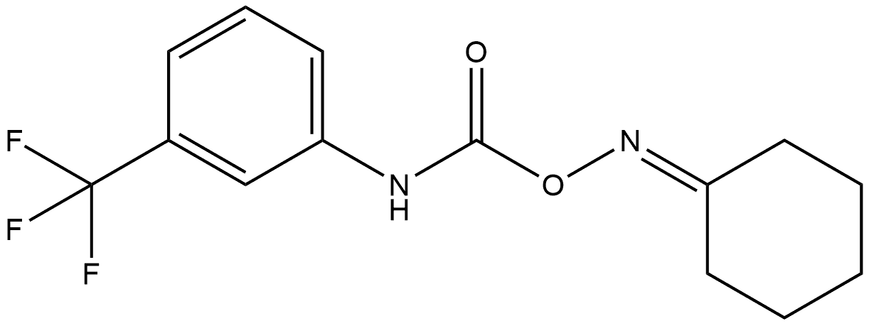 Cyclohexanone oxime 3-trifluoromethylcarbamate Structure