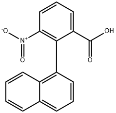 Benzoic acid, 2-(1-naphthalenyl)-3-nitro- 구조식 이미지