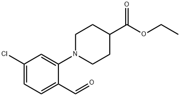 Ethyl 1-(5-chloro-2-formylphenyl) piperidine-4-carboxylate Structure