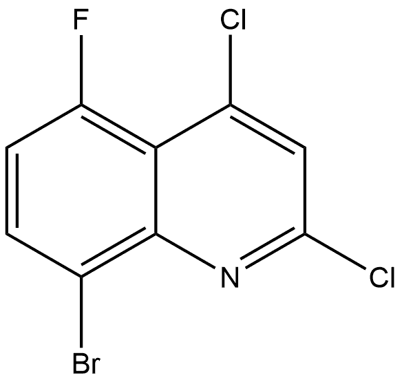 Quinoline, 8-bromo-2,4-dichloro-5-fluoro- Structure