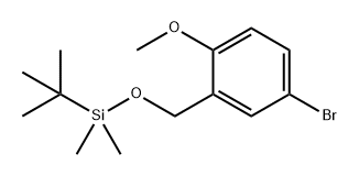 Benzene, 4-bromo-2-[[[(1,1-dimethylethyl)dimethylsilyl]oxy]methyl]-1-methoxy- 구조식 이미지