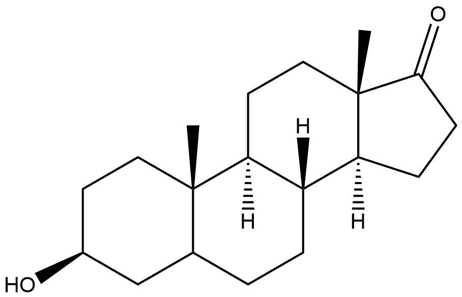 Androstan-17-one, 3-hydroxy-, (3β)- 구조식 이미지