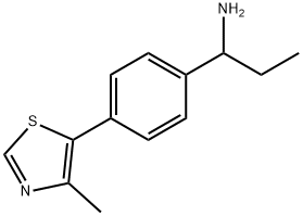 1-(4-(4-methylthiazol-5-yl)phenyl)propan-1-amine 구조식 이미지