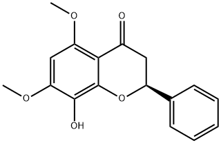 4H-1-Benzopyran-4-one, 2,3-dihydro-8-hydroxy-5,7-dimethoxy-2-phenyl-, (2S)- 구조식 이미지