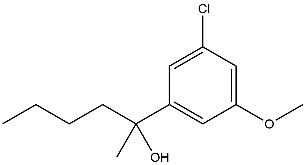 α-Butyl-3-chloro-5-methoxy-α-methylbenzenemethanol Structure