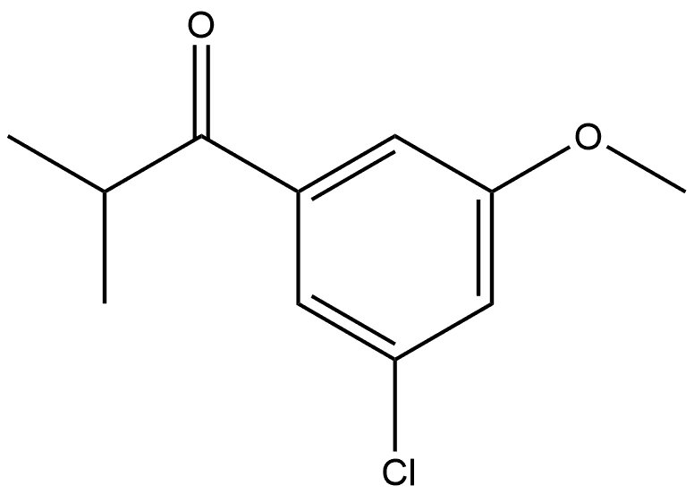 1-(3-Chloro-5-methoxyphenyl)-2-methyl-1-propanone Structure