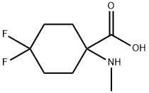 Cyclohexanecarboxylic acid, 4,4-difluoro-1-(methylamino)- Structure