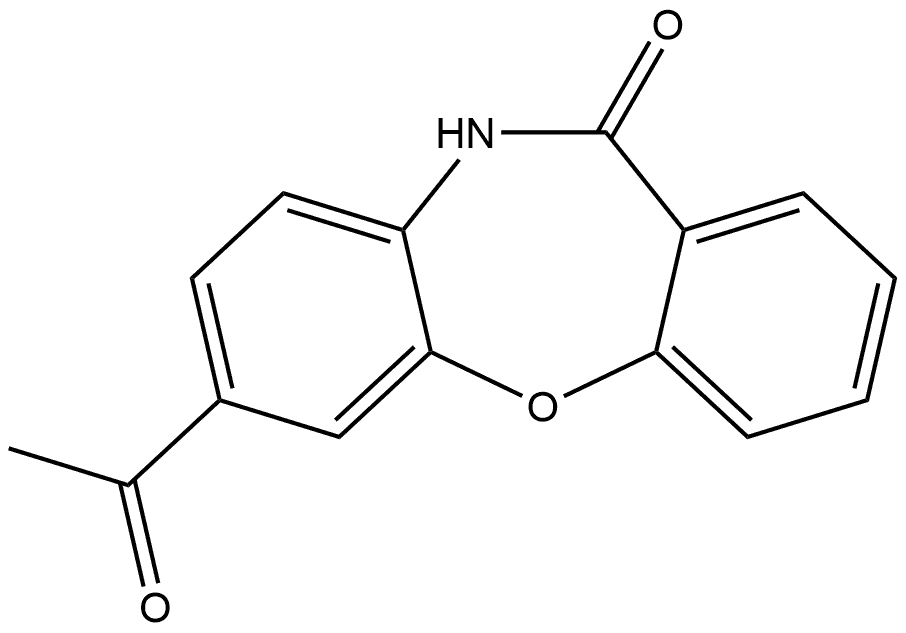 7-Acetyldibenz[b,f][1,4]oxazepin-11(10H)-one Structure