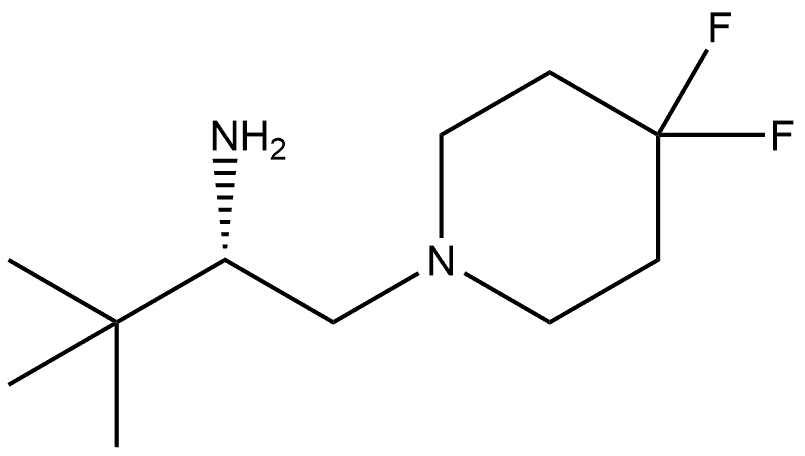 (αS)-α-(1,1-Dimethylethyl)-4,4-difluoro-1-piperidineethanamine Structure