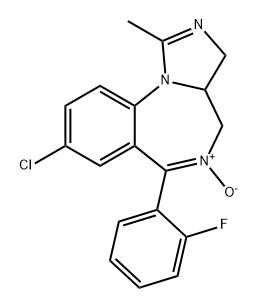 3H-Imidazo[1,5-a][1,4]benzodiazepine, 8-chloro-6-(2-fluorophenyl)-3a,4-dihydro-1-methyl-, 5-oxide Structure